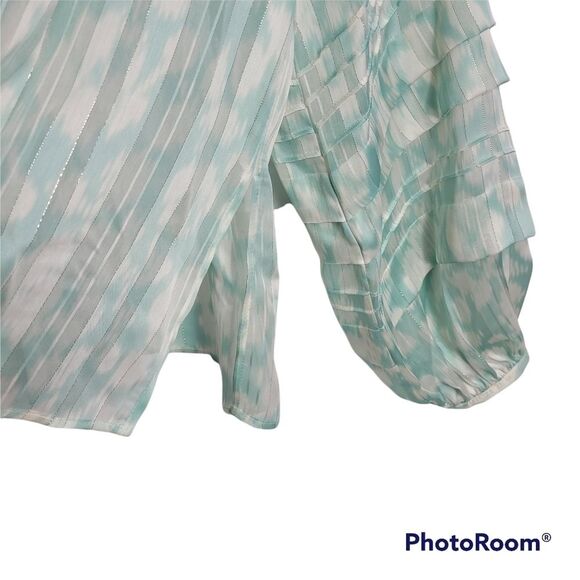 BCBGMAXAZRIA Printed Long Sleeve Blouse SIZE MEDIUM - Picture 8 of 16